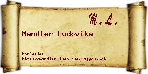 Mandler Ludovika névjegykártya